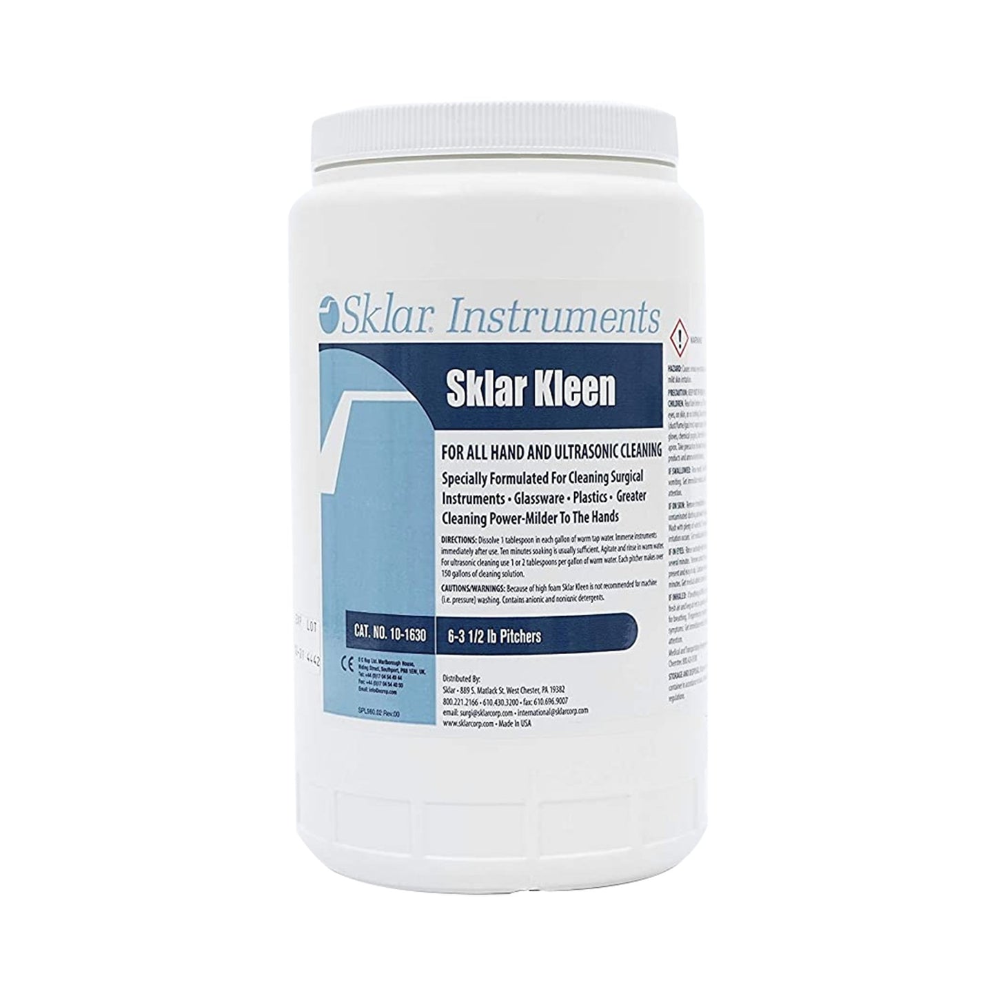 Sklar Kleen™ Instrument Detergent Powder 3.5 lbs. Container Mild Scent (43573_CS)