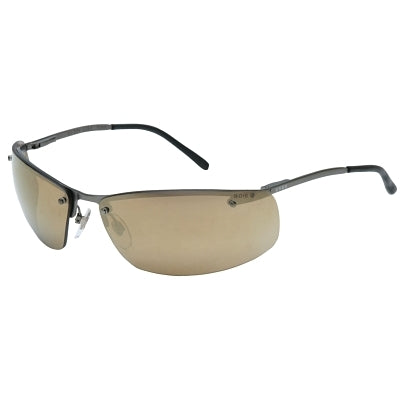 PIP Slate Eyewear, Gold Mirror Lens, Polycarbonate, HC, Matte Gunmetal Frame, Metal (763-S4112)