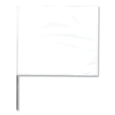 Presco Stake Flag, 4 in x 5 in, 21 in H, White (764-4521W)