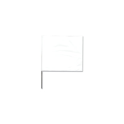 Presco Stake Flag, 4 in x 5 in, 30 in H, White (764-4530W)