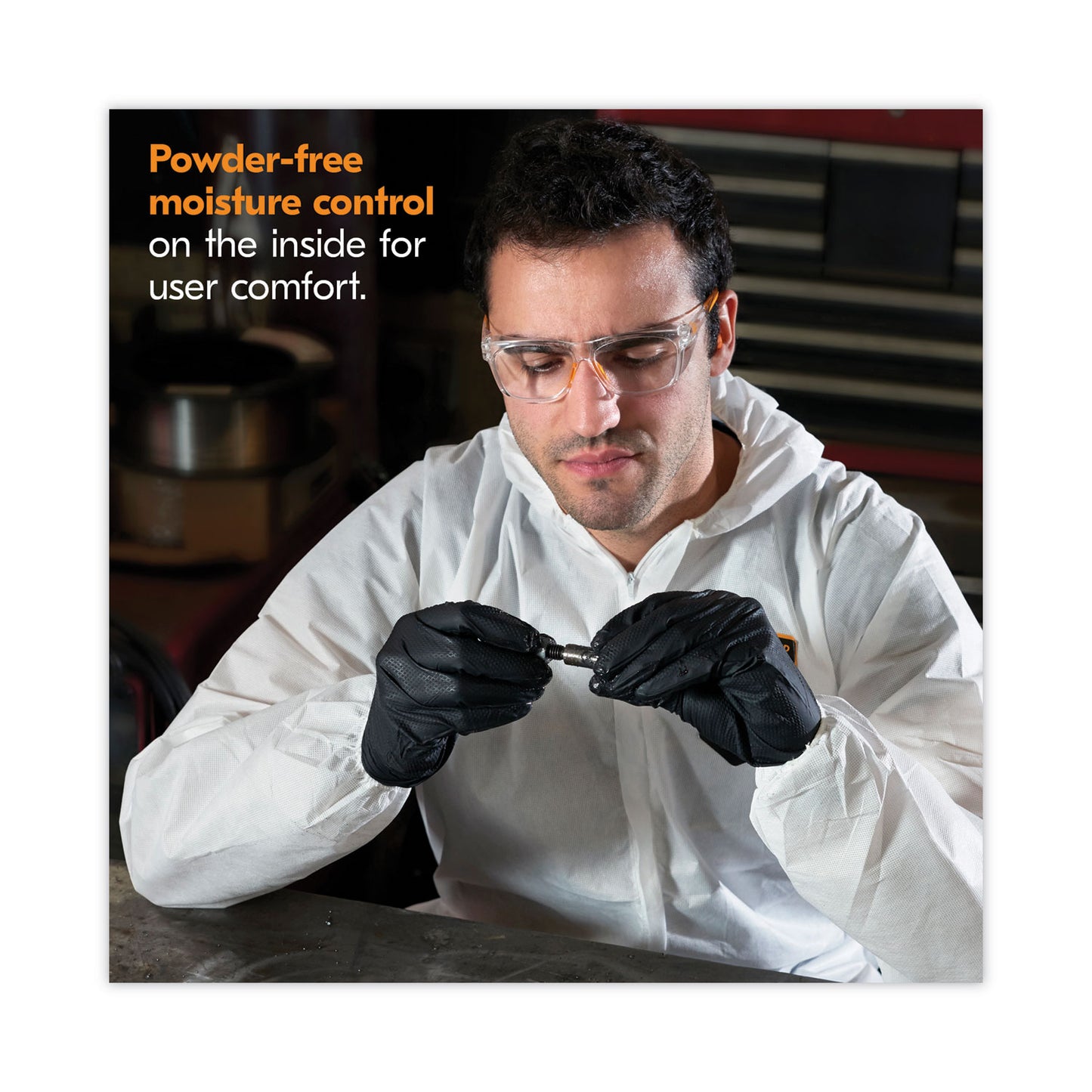 KleenGuard™ G10 Kraken Grip Nitrile Gloves, Powder-Free, X-Large, 6 mil Thick, 9.5" Long, Black, 90/Box, 10 Boxes/Carton (ANS49278)