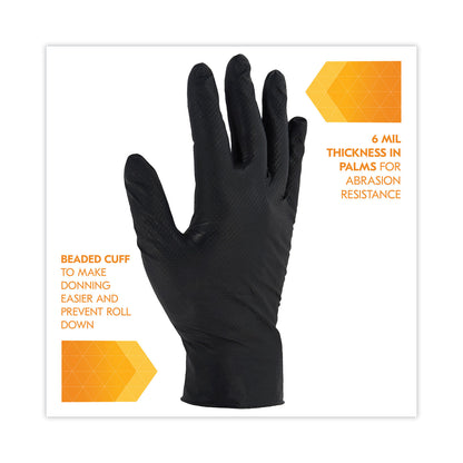 KleenGuard™ G10 Kraken Grip Nitrile Gloves, Powder-Free, X-Large, 6 mil Thick, 9.5" Long, Black, 90/Box, 10 Boxes/Carton (ANS49278)