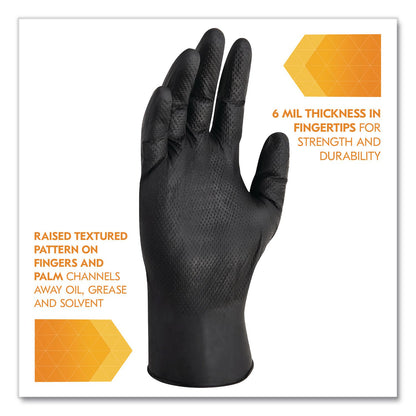 KleenGuard™ G10 Kraken Grip Nitrile Gloves, Small, 6 mil Thick, 9.5" Long, Black, 100/Box, 10 Boxes/Carton (ANS49275)