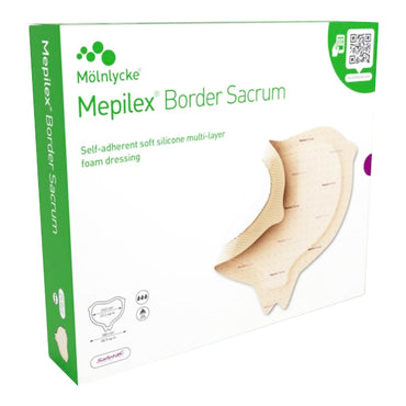 Mepilex® Border Sacrum Foam Dressing 9-1/5 X 9-1/5 Inch With Border Film Backing Silicone Adhesive Sacral Sterile (1075621_CS)
