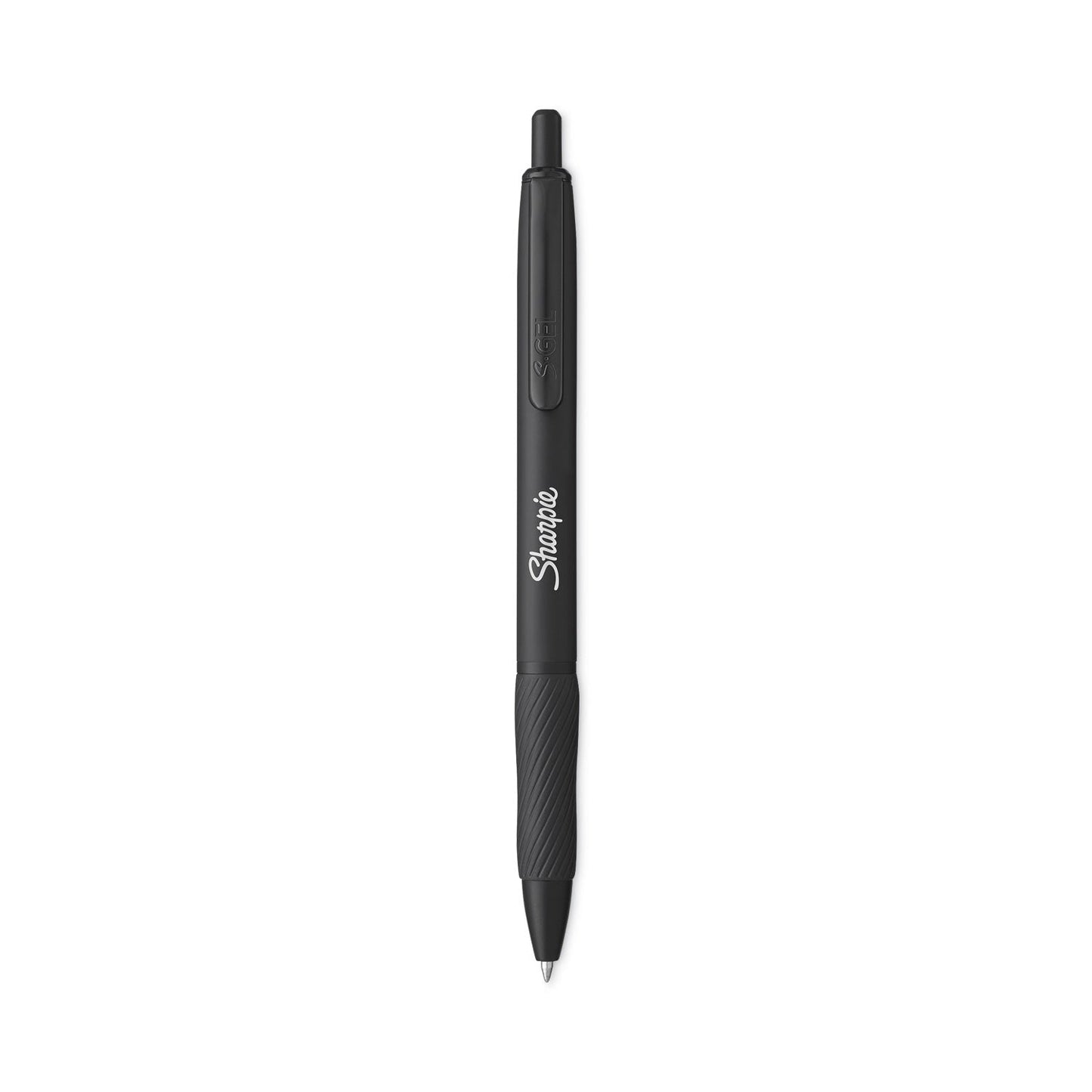 sharpie-s-gel-pens-medium-pen-point-0-7-mm-pen-point-size-black-gel-based-ink-matte-black-metal-barrel-1-dozen-num-san2153580_1