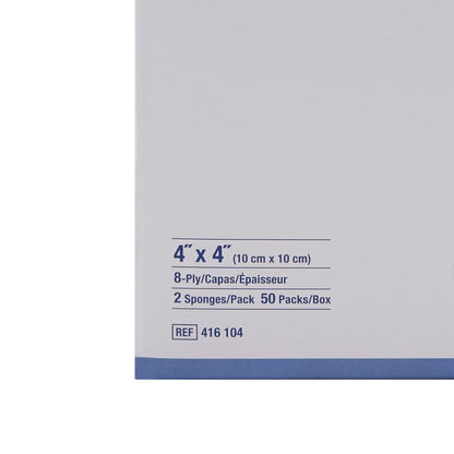 Econolux® Gauze Sponge 4 X 4 Inch 8-Ply Sterile 2 per Pack (575850_BX)