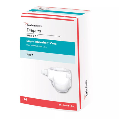Cardinal Health™ Wings™ Unisex Baby Diaper Size 7 Disposable Heavy Absorbency (951645_CS)
