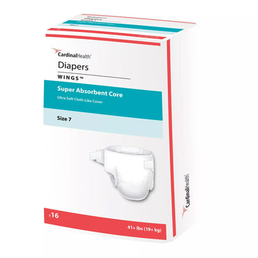 Cardinal Health™ Wings™ Unisex Baby Diaper Size 7 Disposable Heavy Absorbency (951645_BG)