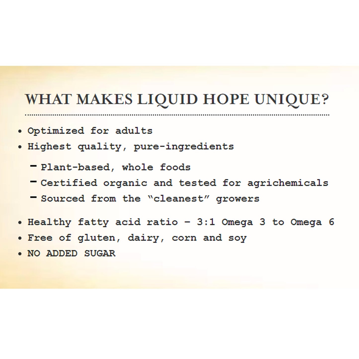 Liquid Hope® Oral Supplement Unflavored Liquid 12 oz. Pouch (978981_CS)