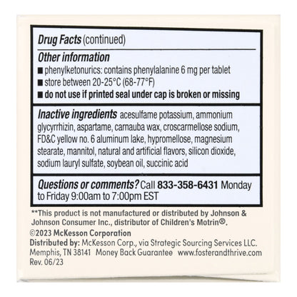 Foster & Thrive™ Children's Pain Relief 100 mg Strength Ibuprofen Tablet 24 per Bottle (1238953_EA)