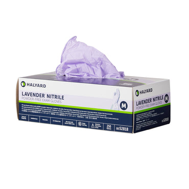 Halyard™ Lavender™ Exam Glove Medium NonSterile Nitrile Standard Cuff Length Textured Fingertips Lavender Not Rated (678086_CS)