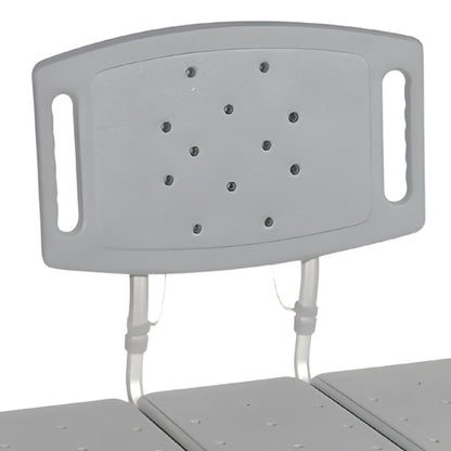 McKesson Knocked Down Bariatric Bath Transfer Bench Arm Rail 18-1/4 to 23-1/4 Inch Seat Height 500 lbs. Weight Capacity (1128903_EA)