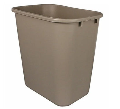 Impact® Soft-Sided Plastic 28 Quart Wastebasket w/ No Pinch'm™, 12/Case, Beige (IMP7702-15)