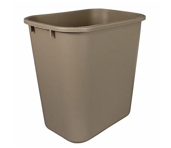 Impact® Soft-Sided Plastic 28 Quart Wastebasket w/ No Pinch'm™, 12/Case, Beige (IMP7702-15)