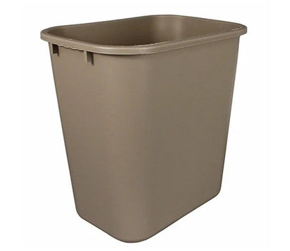 Impact® Soft-Sided Plastic 28 Quart Wastebasket w/ No Pinch'm™, 12/Case, Beige (IMP7702-15)