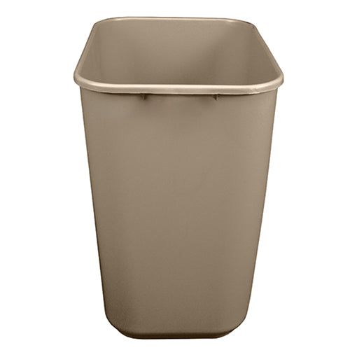 Impact® Soft-Sided Plastic 28 Quart Wastebasket w/ No Pinch'm™, 12/Case, Beige (IMP7702-15)