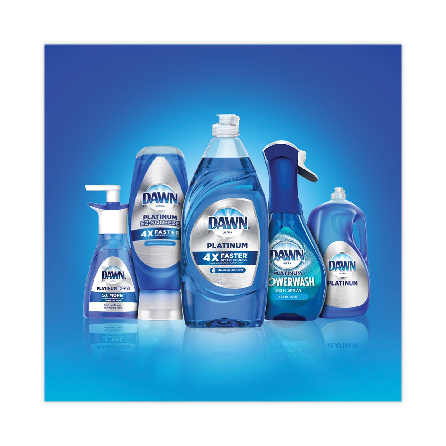 Dawn® Platinum Liquid Dish Detergent, Refreshing Rain Scent, 30 oz Bottle, 8/Carton (PGC22230)