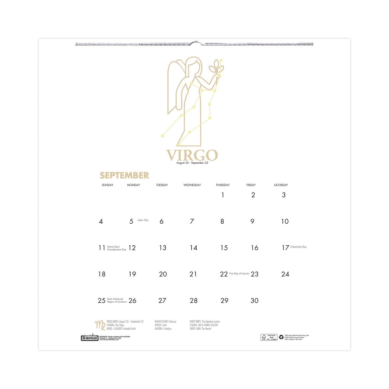 house-of-doolittle-recycled-academic-zodiac-wall-calendar-num-hod3185_3