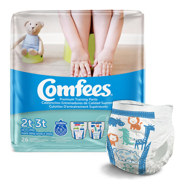 Comfees® Male Toddler Training Pants Pull On with Tear Away Seams Size 2T to 3T Disposable Moderate Absorbency (944455_BG)