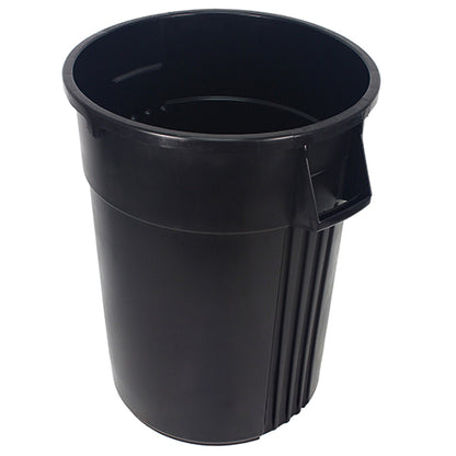 Impact® Gator® Plus Trash Container, 32 Gallon, 6/Case, Regrind Black (IMP7732-50)