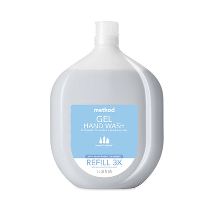 Method® Gel Hand Wash Refill Tub, Sweetwater Scent, 34 oz, 4/Carton (MTH378682)
