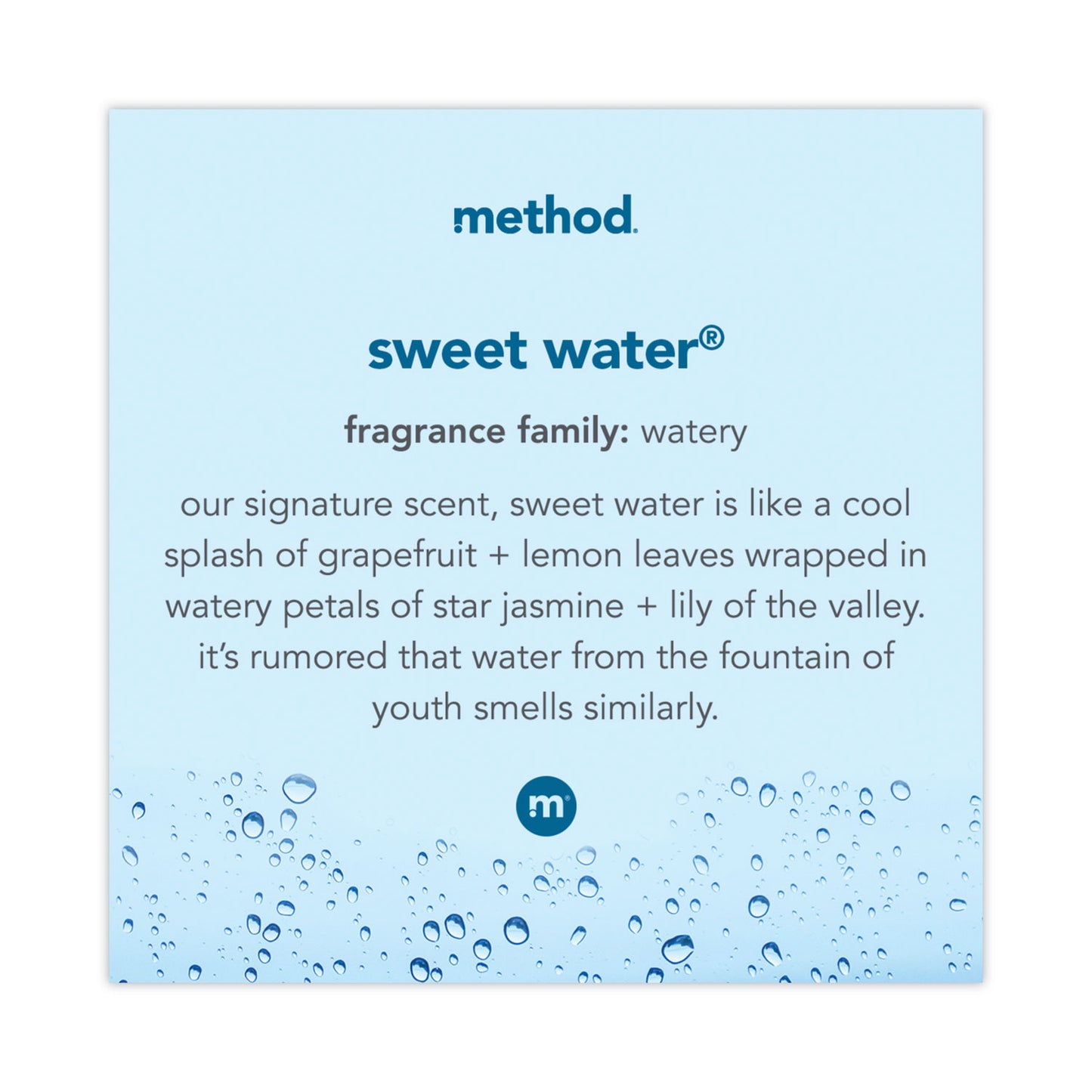 Method® Gel Hand Wash Refill Tub, Sweetwater Scent, 34 oz, 4/Carton (MTH378682)