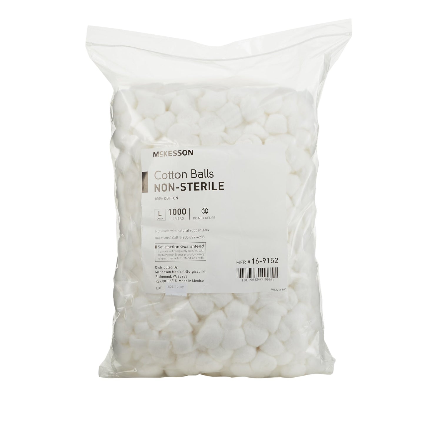 McKesson Cotton Ball Large NonSterile (980220_CS)