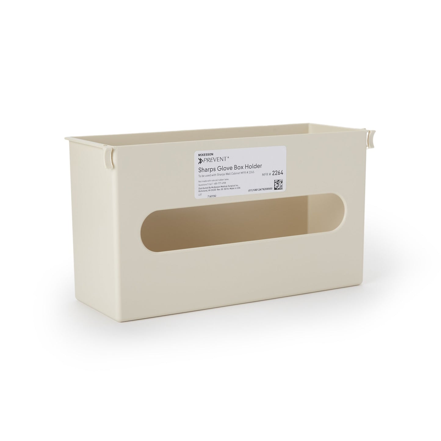 McKesson Prevent® Glove Box Holder Vertical Mounted 1-Box Capacity Putty 3-7/8 X 6-1/2 X 11 Inch Plastic (855129_EA)