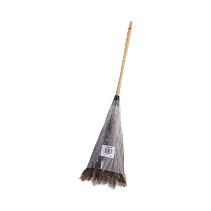 Boardwalk® Professional Ostrich Feather Duster, 16" Wood Handle, 12" Gray Bristle (BWK31FD)
