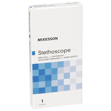 McKesson General Exam Stethoscope Teal Blue 1-Tube 21 Inch Tube Single Sided Chestpiece (363740_EA)