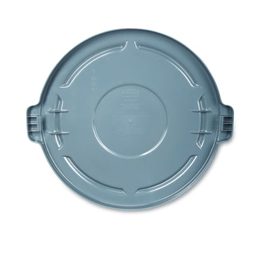 Rubbermaid® Commercial BRUTE Self-Draining Flat Top Lids for 10 gal Round BRUTE Container, 15.91" Diameter, Gray, 6/Carton (RCP260900GRAYCT)