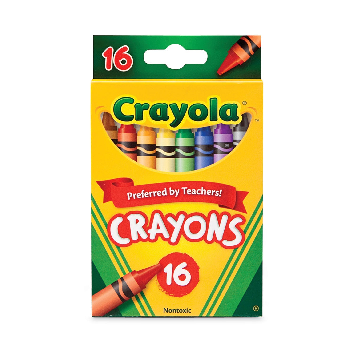 Crayola® Classic Color Crayons, Peggable Retail Pack, 16 Colors/Pack ...
