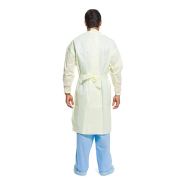 Halyard Tri-Layer Protective Procedure Gown Large Yellow NonSterile AAMI Level 2 Disposable (379372_PK)