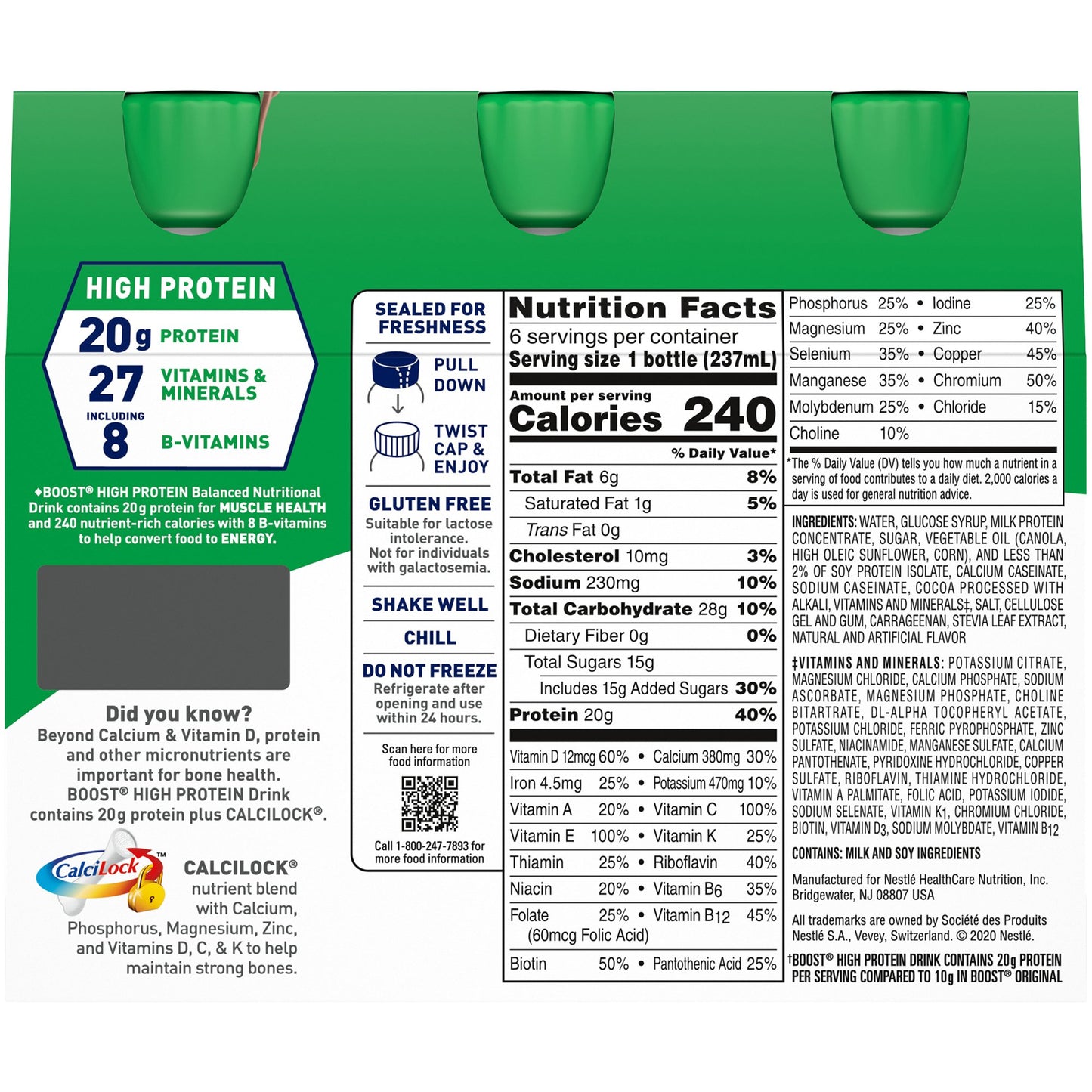 Boost® High Protein Oral Supplement Rich Chocolate Flavor Liquid 8 oz. Bottle (1107868_CS)