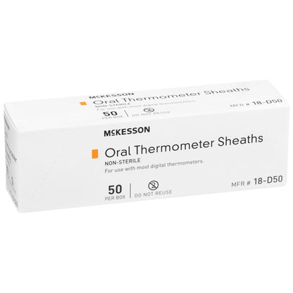 McKesson Oral Thermometer Probe Cover For use with Digital Thermometer 50 per Box (195520_CS)