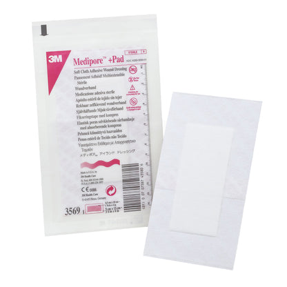 3M™ Medipore™ Composite Dressing 3-1/2 X 6 Inch Rectangle Sterile Nonwoven Backing (324094_CS)