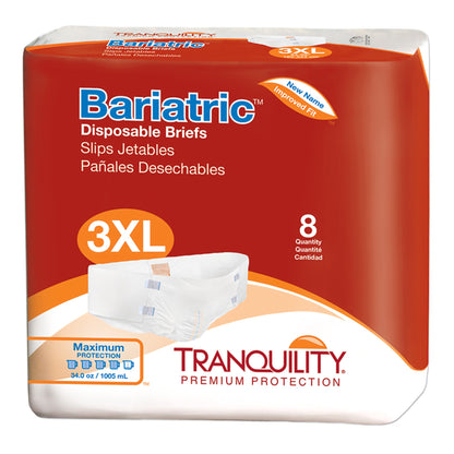 Tranquility® Bariatric Unisex Adult Incontinence Brief 3X-Large Disposable Heavy Absorbency (461046_BG)