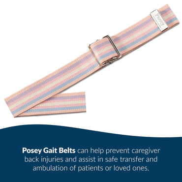 Posey® Gait Belt 54 Inch Length Pastel Stripe Cotton (228555_EA)