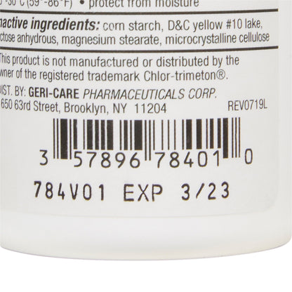 McKesson Brand Allergy Relief 4 mg Strength Tablet 100 per Bottle (880391_BT)