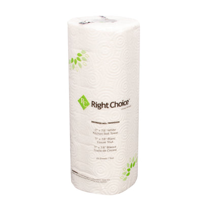Right Choice® Paper Kitchen Roll Towel 2-Ply, White, 11" x 7.8" (78000008)