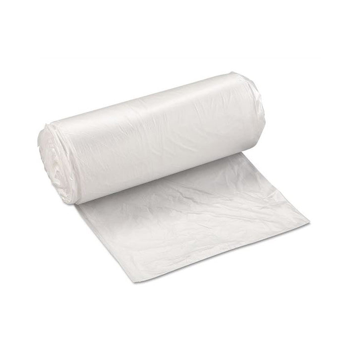 Right Choice HDPE Can Liner Roll 6 Micron, Natural, 8-10 Gallon, 24" x 24" (78000043)