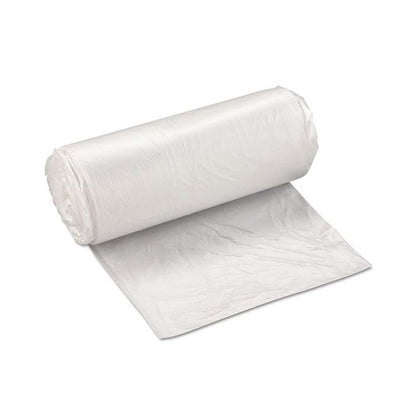 Right Choice HDPE Can Liner Roll 6 Micron, Natural, 8-10 Gallon, 24" x 24" (78000043)
