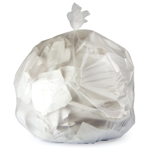 Right Choice HDPE Can Liner Roll 12 Micron, Natural, 40-45 Gallon, 40" x 48" (78000072)