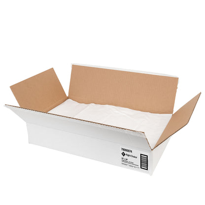 Right Choice HDPE Can Liner Flat 13 Micron, Natural, 40-45 Gallon, 40" x 48" (78000074)