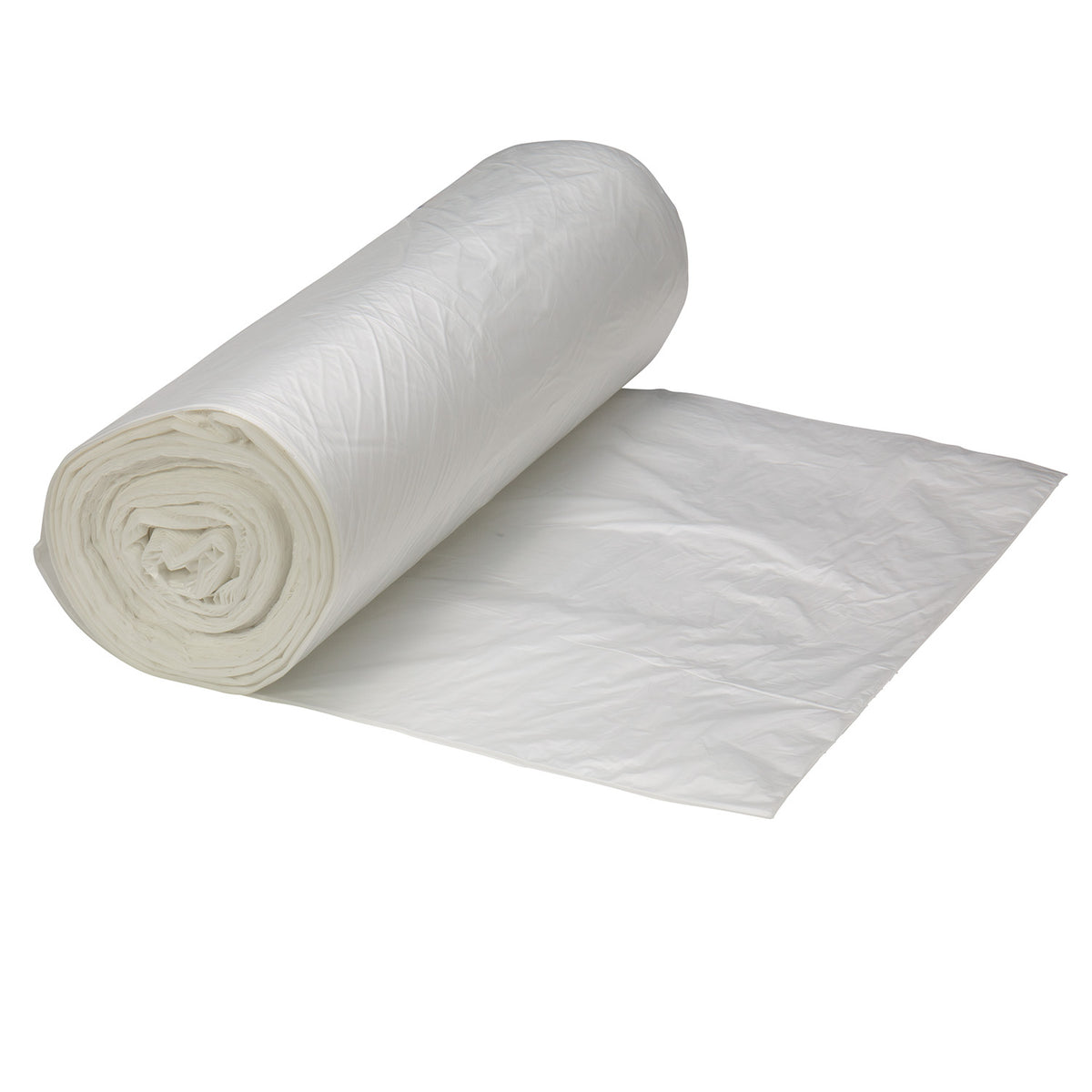 Right Choice HDPE Can Liner Roll 16 Micron, Natural, 55 Gallon, 41" x 54" (78000099)