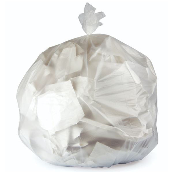 Right Choice HDPE Can Liner Roll 16 Micron, Natural, 40-45 Gallon, 40" x 48" (78000102)