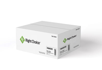 Right Choice LLDPE Can Liner Roll 1.6 Mil, Gray, 60 Gallon, 44" x 55" (78000292)