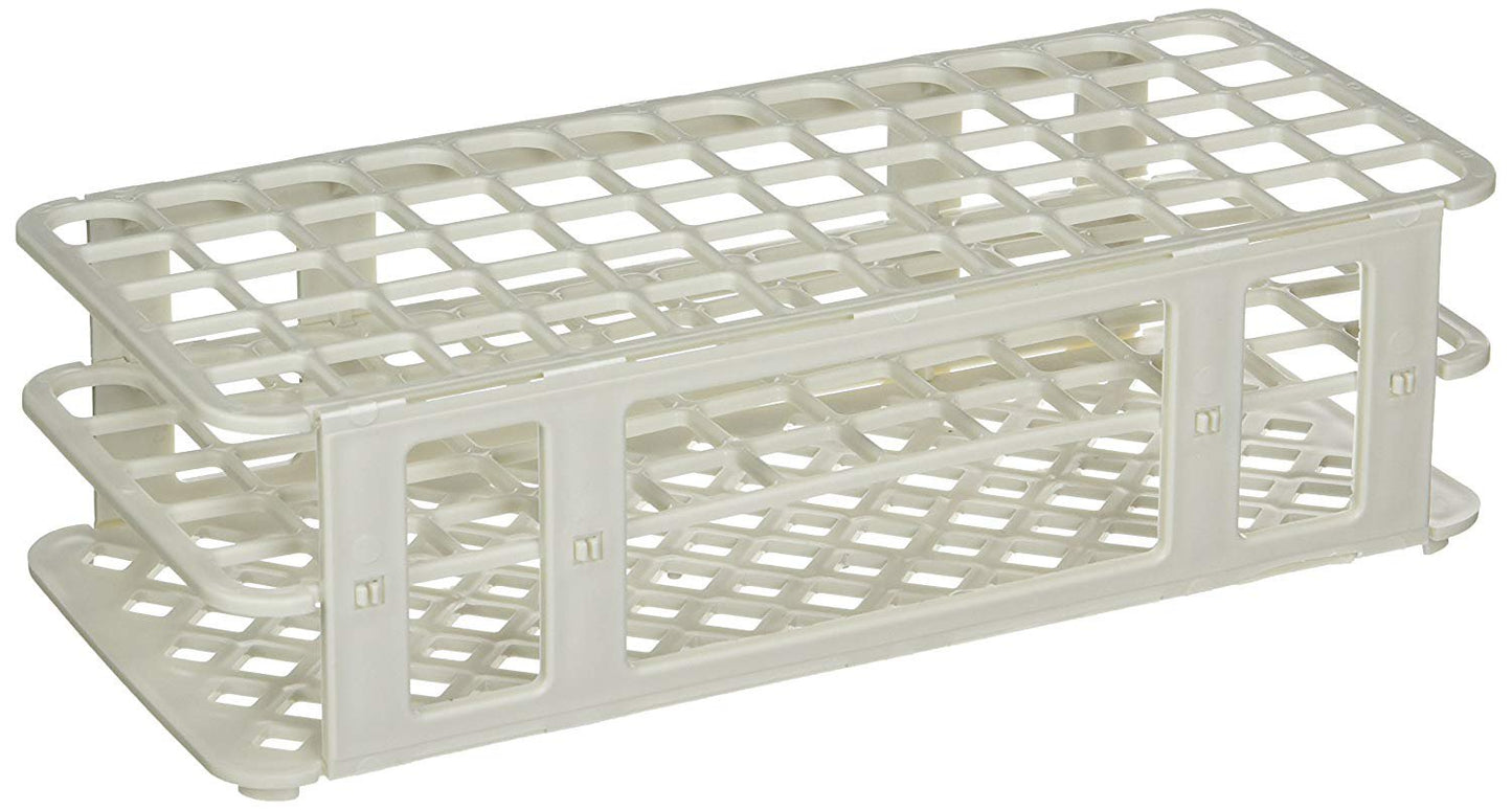 Globe® Scientific 456500 Series Stacking Test Tube Rack 60 Place 16 to 17 mm Tube Size White 2-4/5 X 4-1/8 X 9-3/5 Inch (530047_EA)