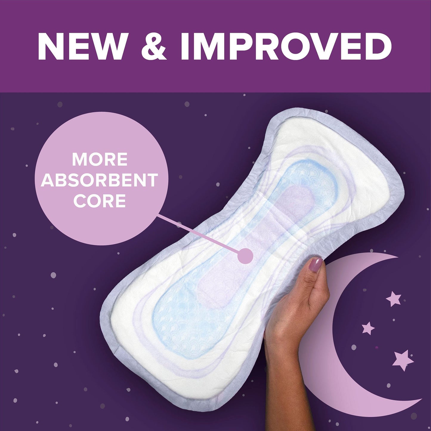 Poise® Fresh Protection™ Overnight Bladder Control Pad 5.3 Inch Length Heavy Absorbency Sodium Polyacrylate Core One Size Fits Most (1224724_CS)