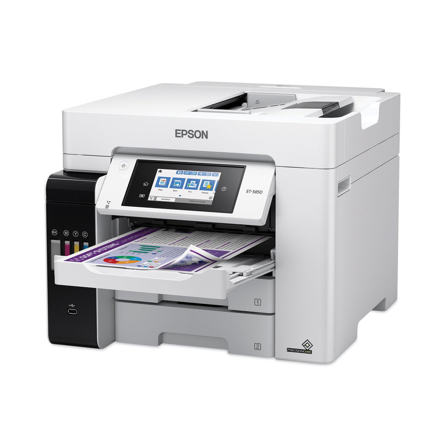Epson® EcoTank Pro ET-5850 All-in-One Supertank Printer, Copy/Fax/Print/Scan (EPSC11CJ29201C)